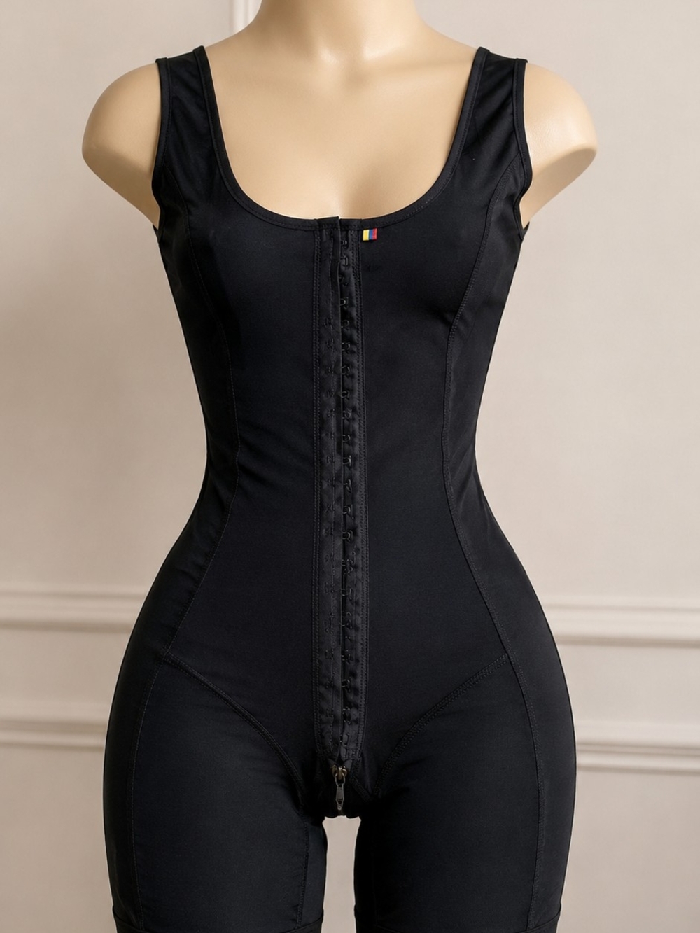 Black Front-Zip Shaping Bodysuit - Women Intimates & Sleepwear
